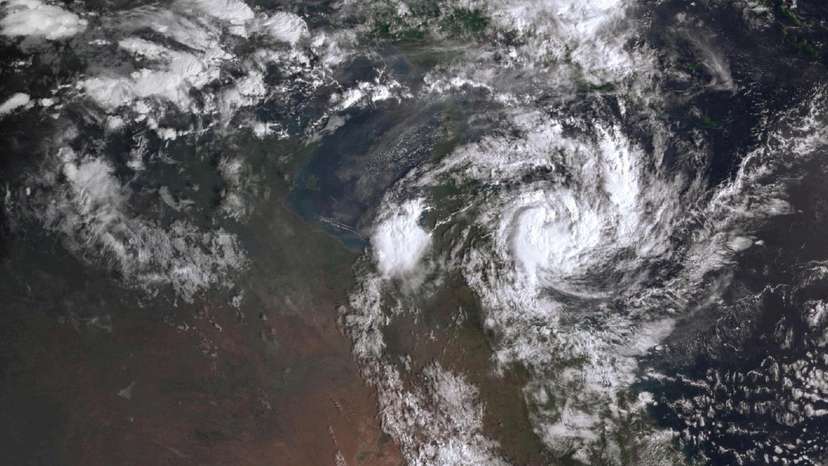 FILE PHOTO: Satellite image of Cyclone Jasper