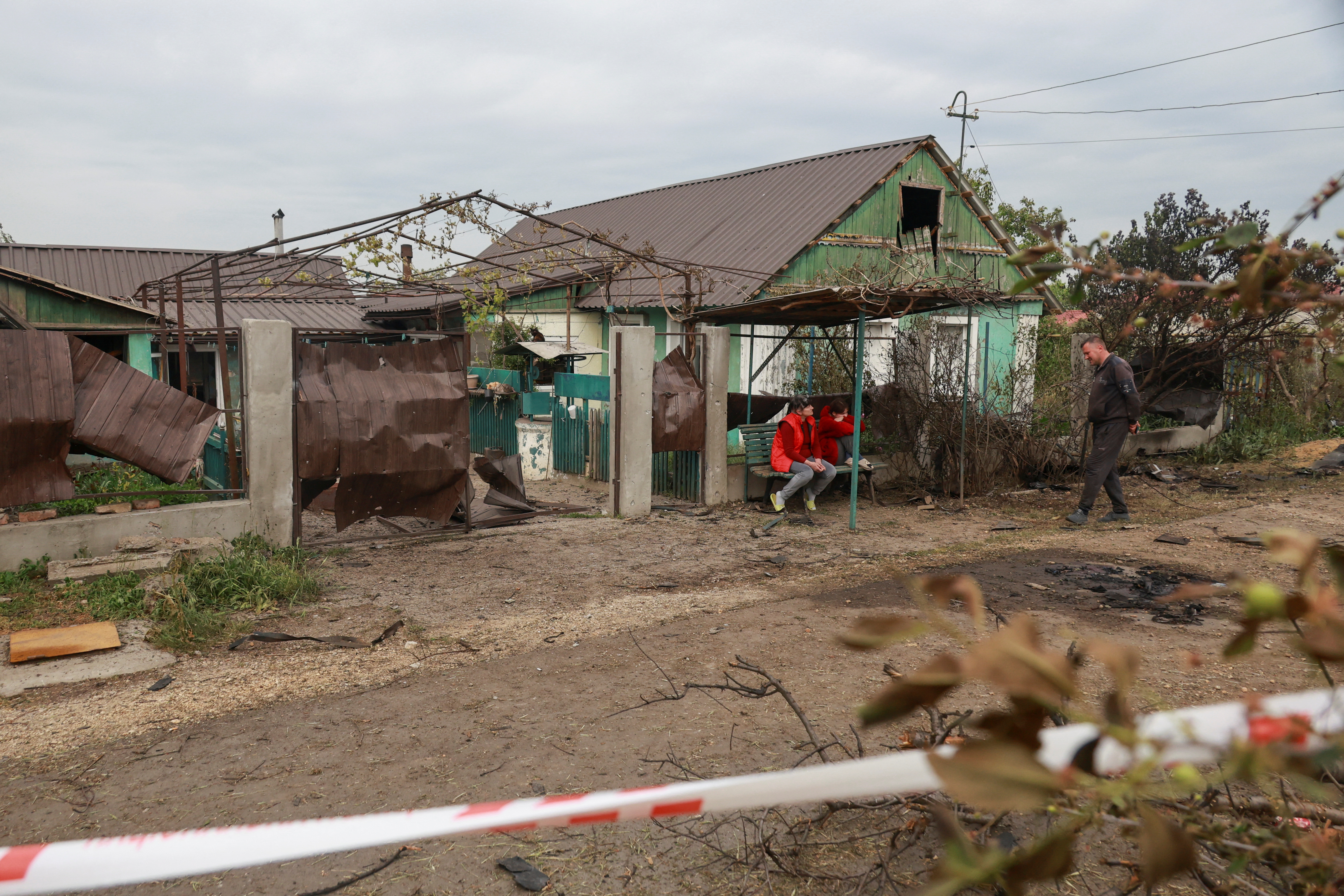 Aftermath of a Russian drone strike in Odesa