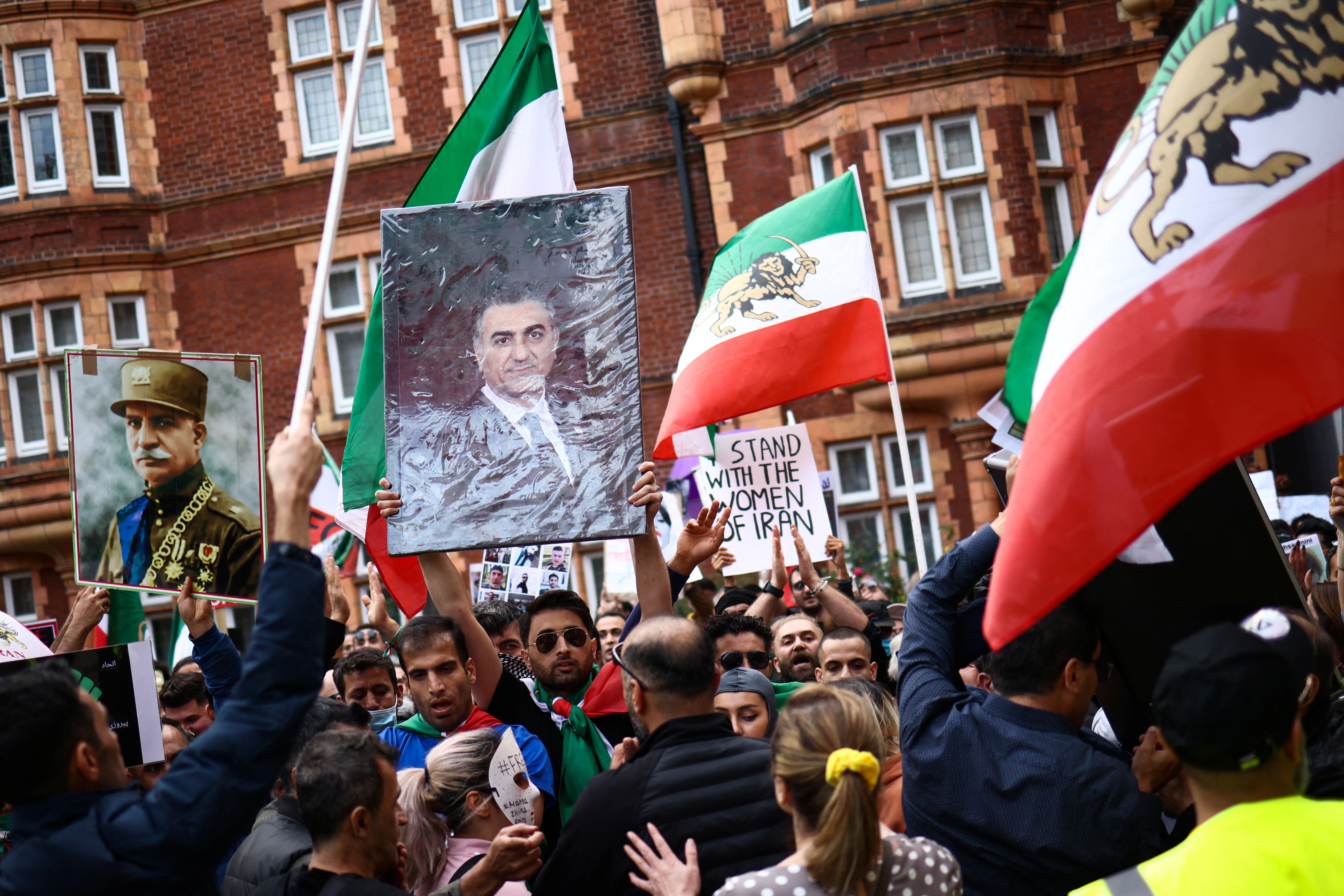 Protest against the Iranian regime following the death of Mahsa Amini, in London