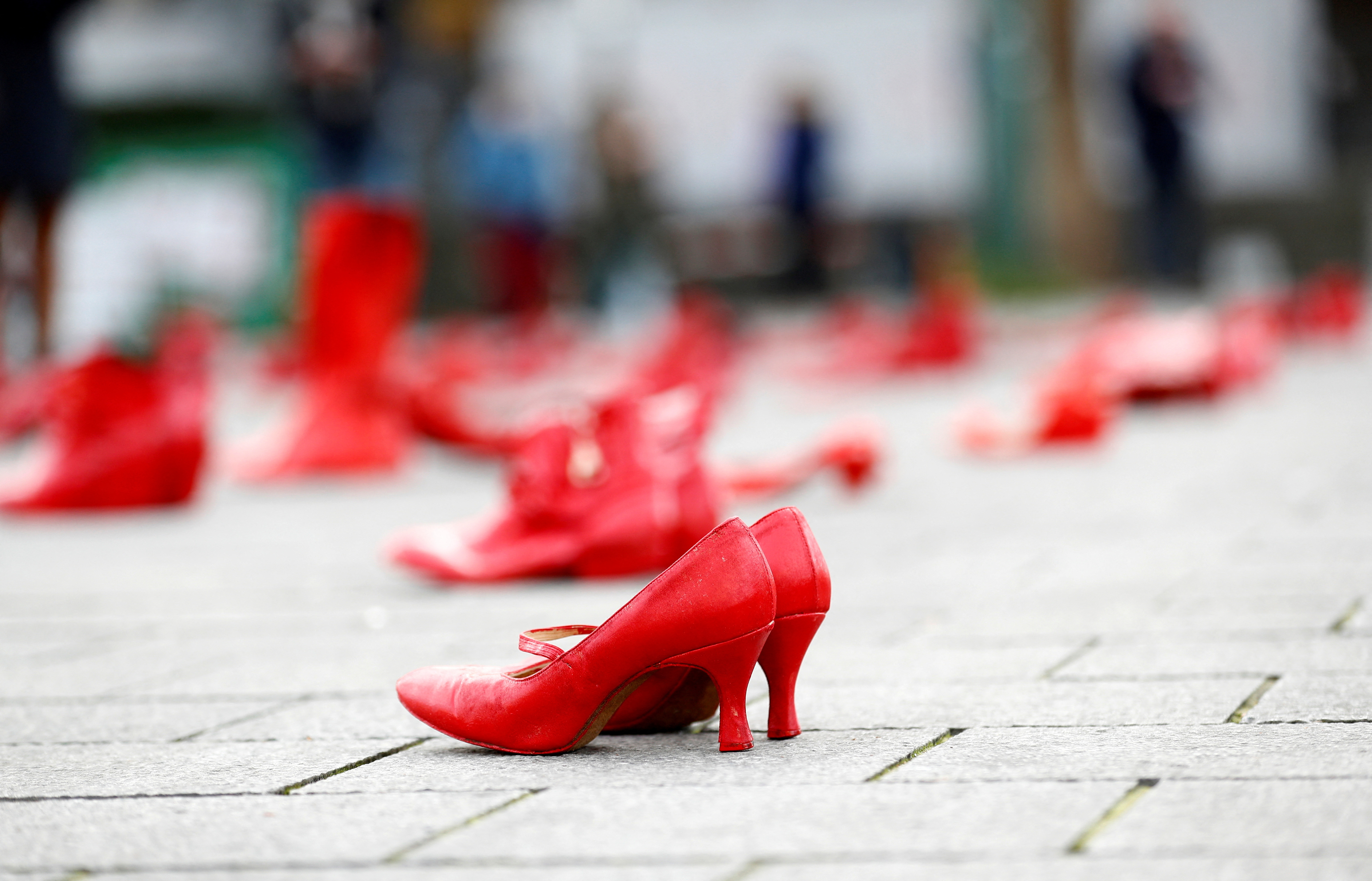 FILE PHOTO: Demonstration against violence towards women, in Brussels