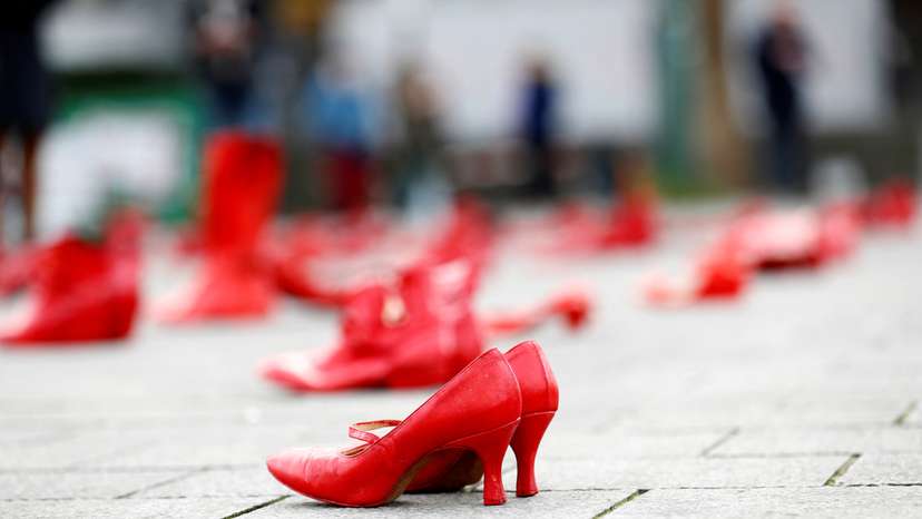 FILE PHOTO: Demonstration against violence towards women, in Brussels