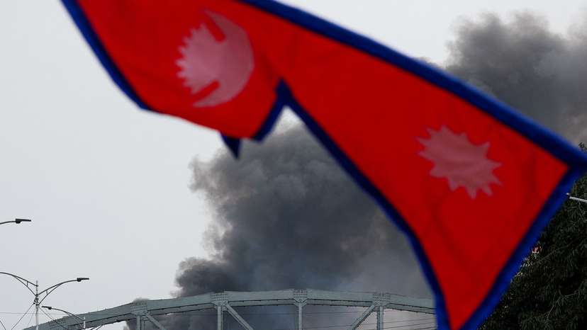 Protest against Monday's killing of 19 people after anti-corruption protests, in Kathmandu