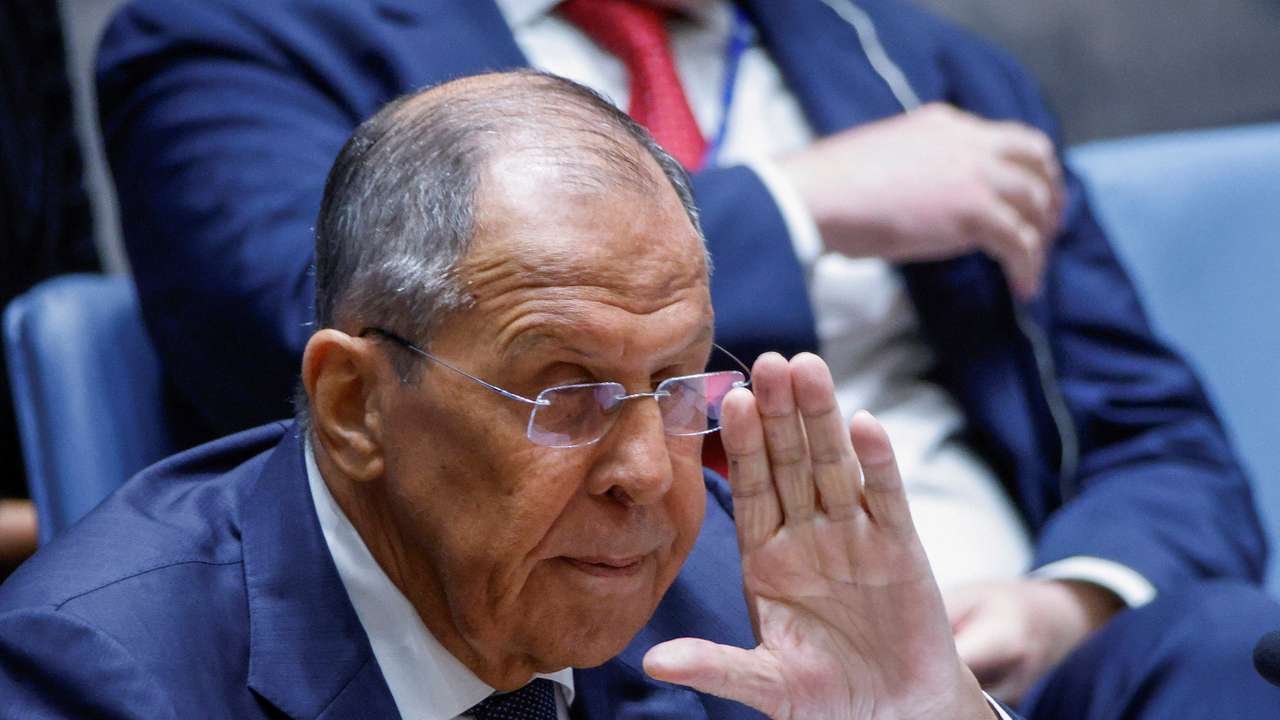 Russian Foreign Minister Sergei Lavrov chairs a meeting of the United Nations Security Council in New York