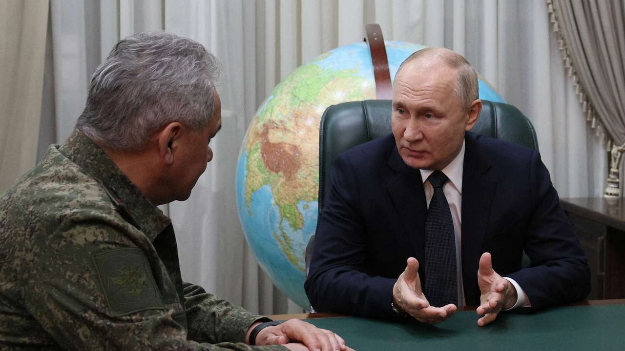 Russian President Putin visits military headquarters in Rostov-on-Don
