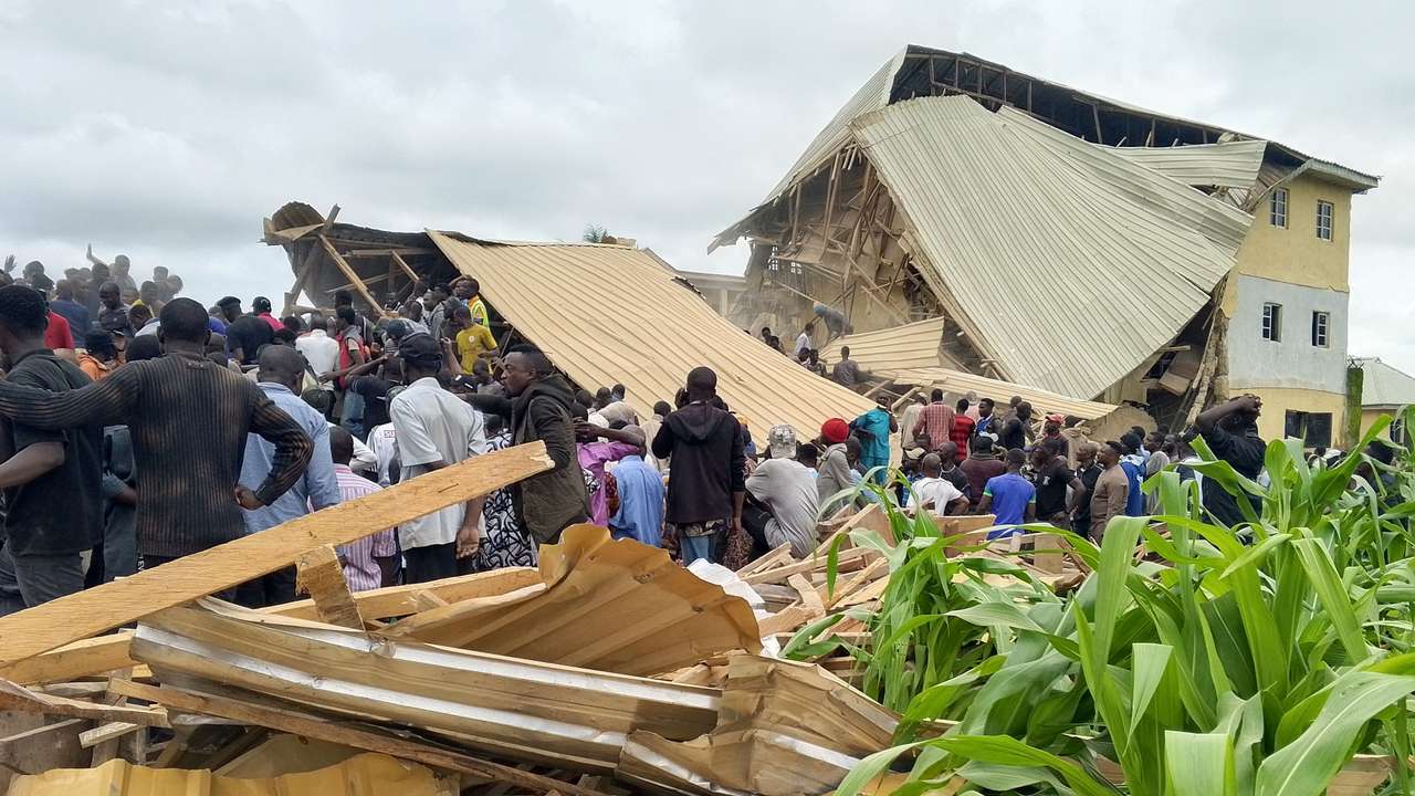 At least seven bodies pulled from collapsed school in central Nigeria