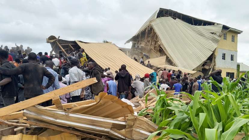 At least seven bodies pulled from collapsed school in central Nigeria