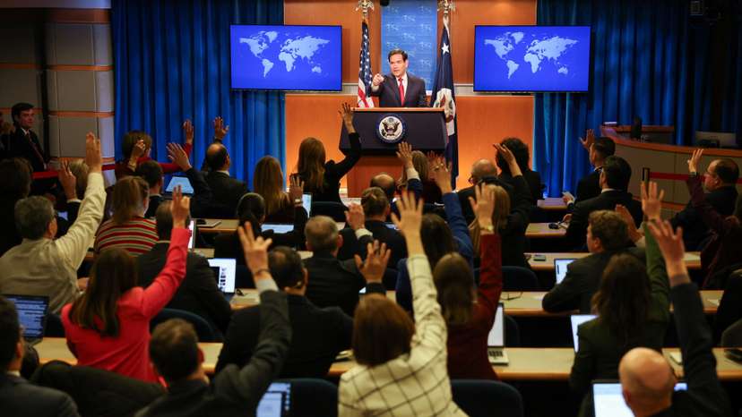 U.S. Secretary of State Rubio holds end-of-year press conference at the State Department in Washington