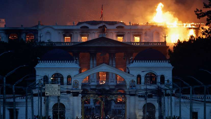 Protest against Monday's killing of 19 people after anti-corruption protests, in Kathmandu