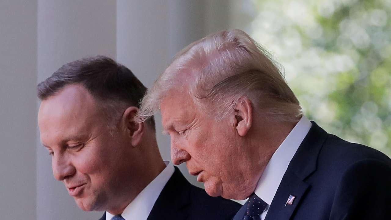 U.S. President Trump and Poland's President Duda hold joint news conference at the White House in Washington