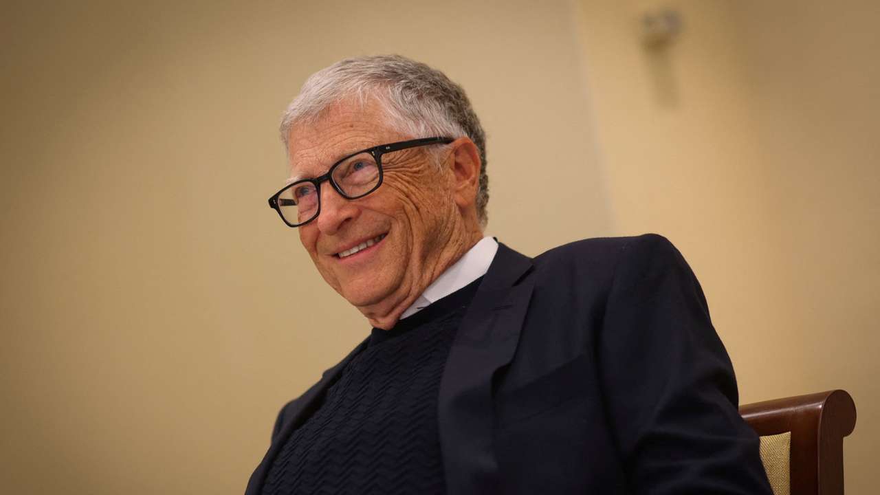 Bill Gates speaks during an interview with Reuters in New York City