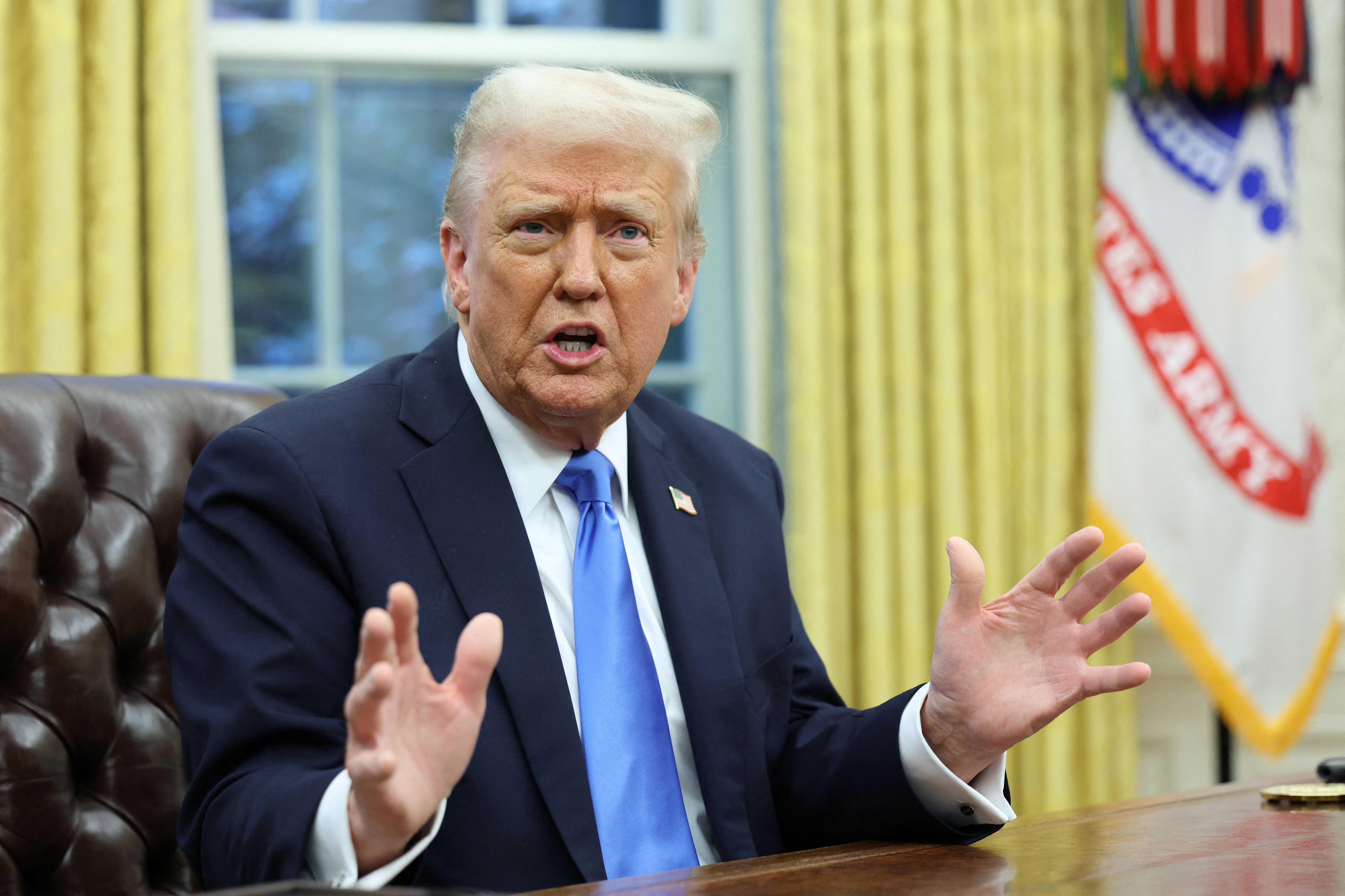 U.S. President Donald Trump at the Oval Office