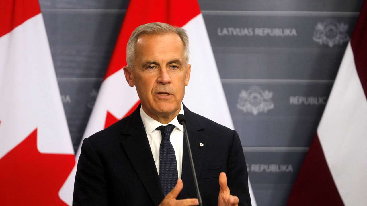 FILE PHOTO: Canadian Prime Minister Mark Carney in Riga