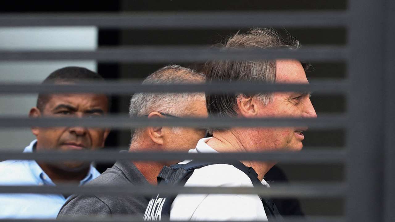 Former Brazilian President Bolsonaro arrives home to begin serving house arrest, in Brasilia