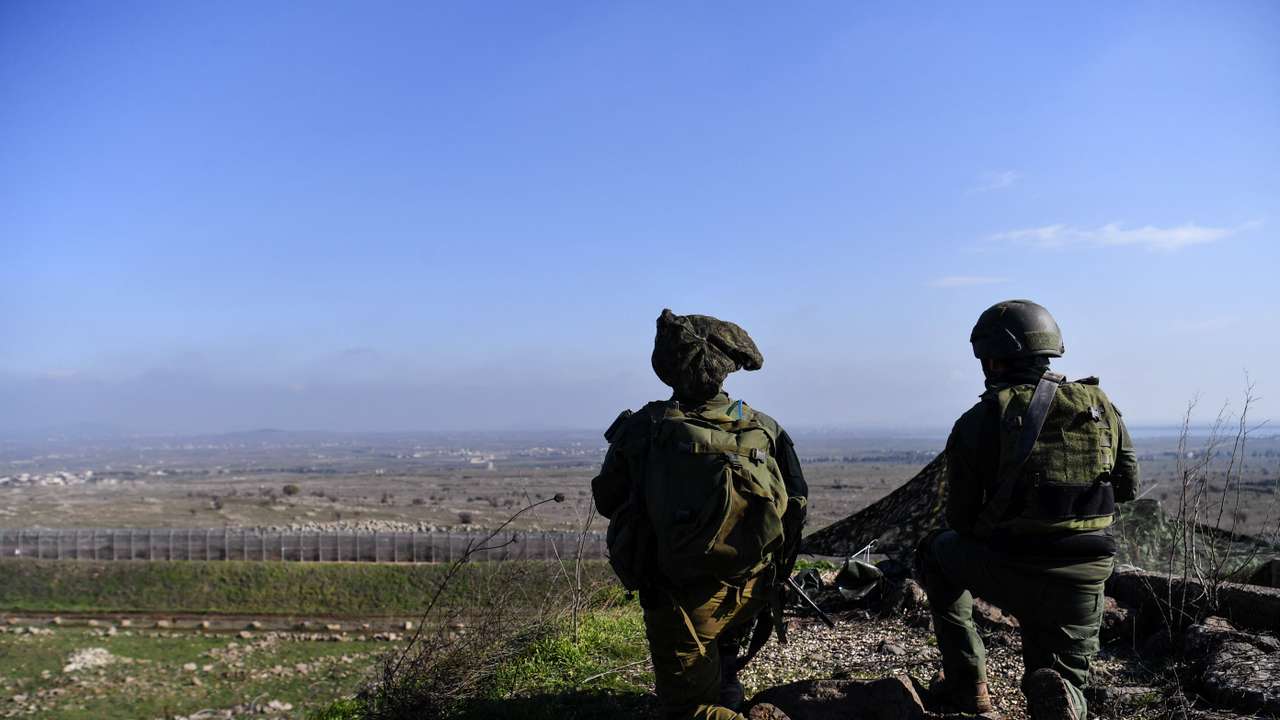 Israeli soldiers operate in Israeli-occupied Golan Heights near border with Syria