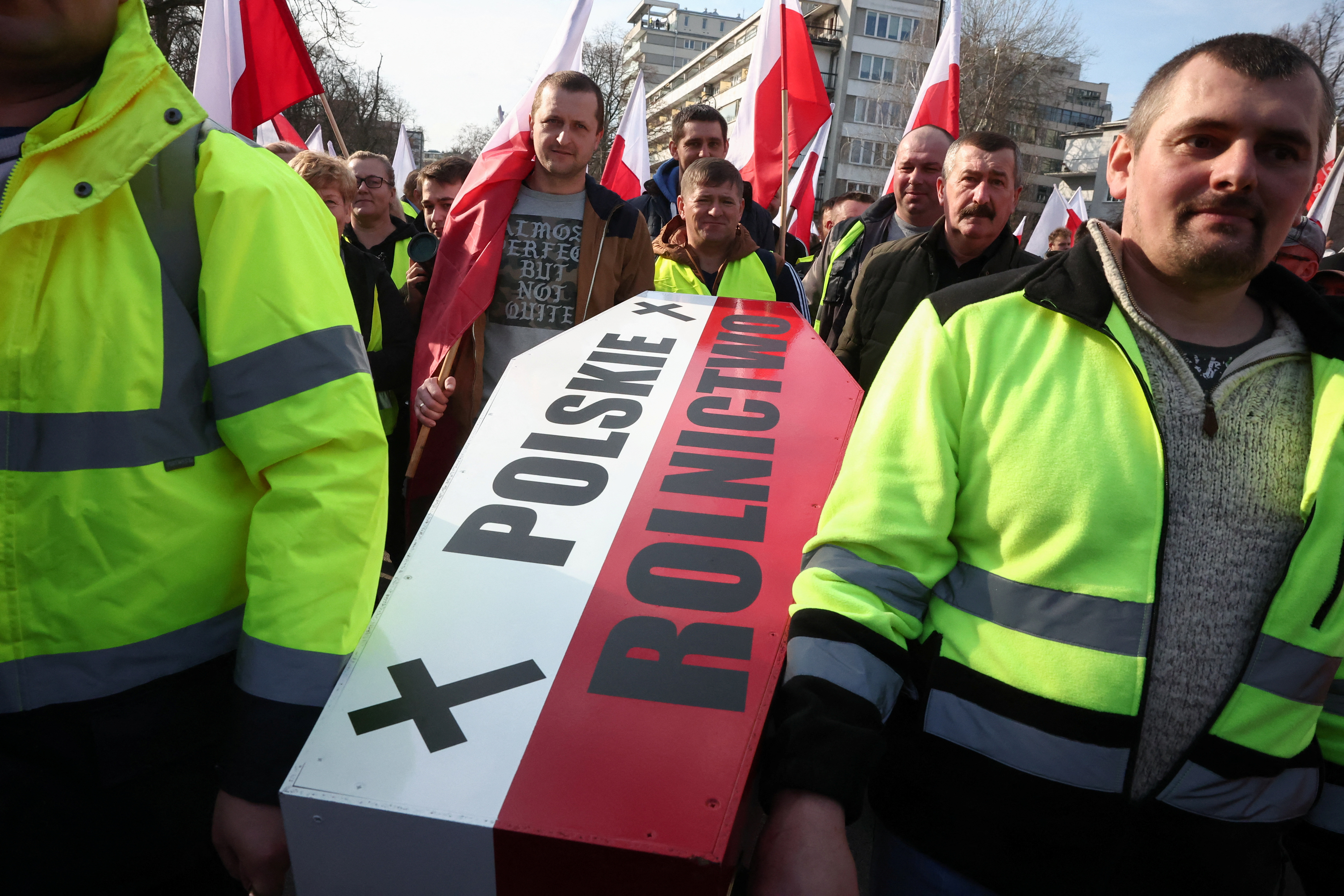 Polish farmers protest in Warsaw