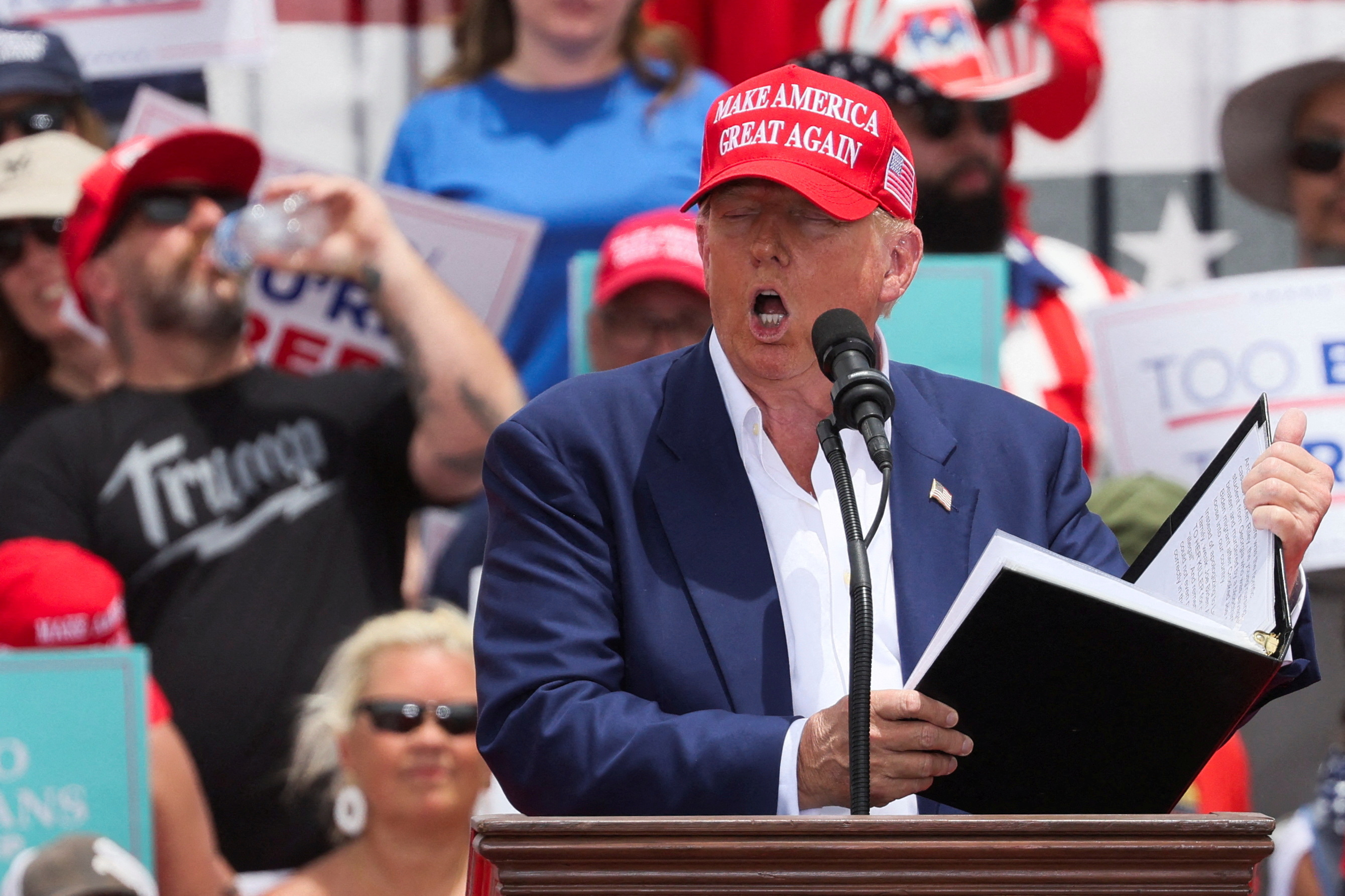 Republican presidential candidate and former U.S. President Trump holds a campaign event in Las Vegas