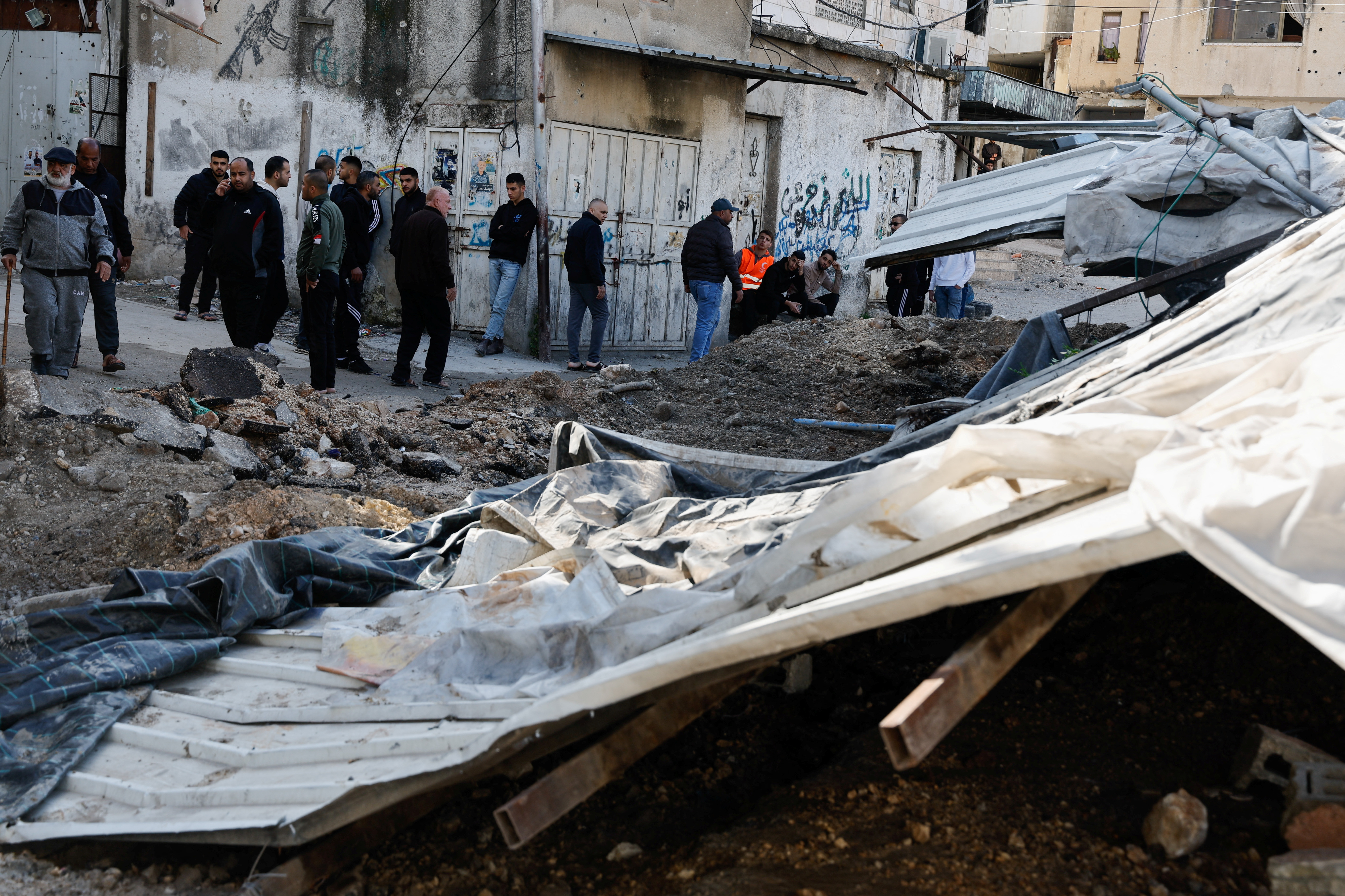 Aftermath of an Israeli raid in Tulkarm