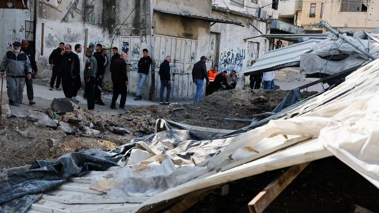 Aftermath of an Israeli raid in Tulkarm