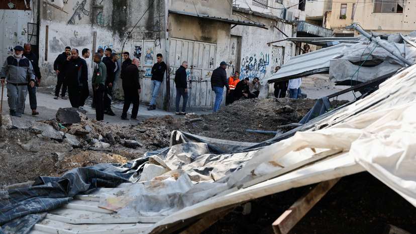 Aftermath of an Israeli raid in Tulkarm