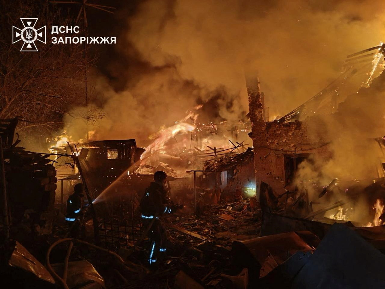 Aftermath of a Russian missile attack in Zaporizhzhia