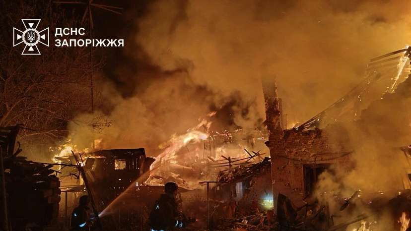 Aftermath of a Russian missile attack in Zaporizhzhia