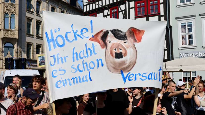Protest against Germany's AfD party in Erfurt