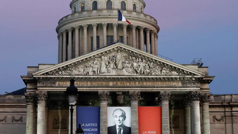 Former French Justice Minister Robert Badinter enters France's Pantheon
