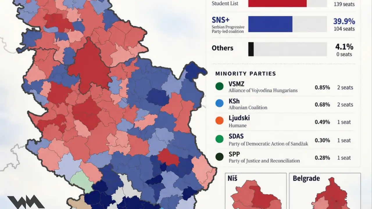 Serbia election 2026: Student-led opposition secures parliamentary majority, defeats Vučić’s coalition
