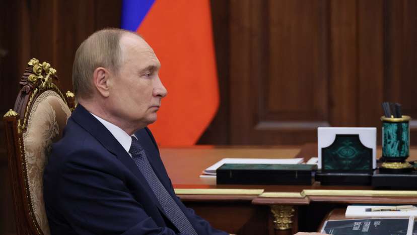 Russian President Putin attends a meeting in Moscow