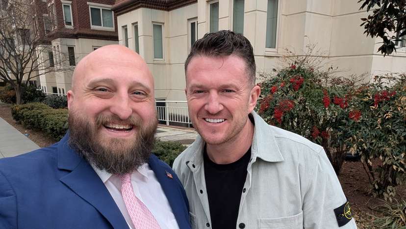 British anti-Islam activist Tommy Robinson visits the U.S. State Department in Washington