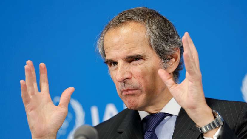 IAEA Director General Rafael Grossi holds a press conference in Vienna