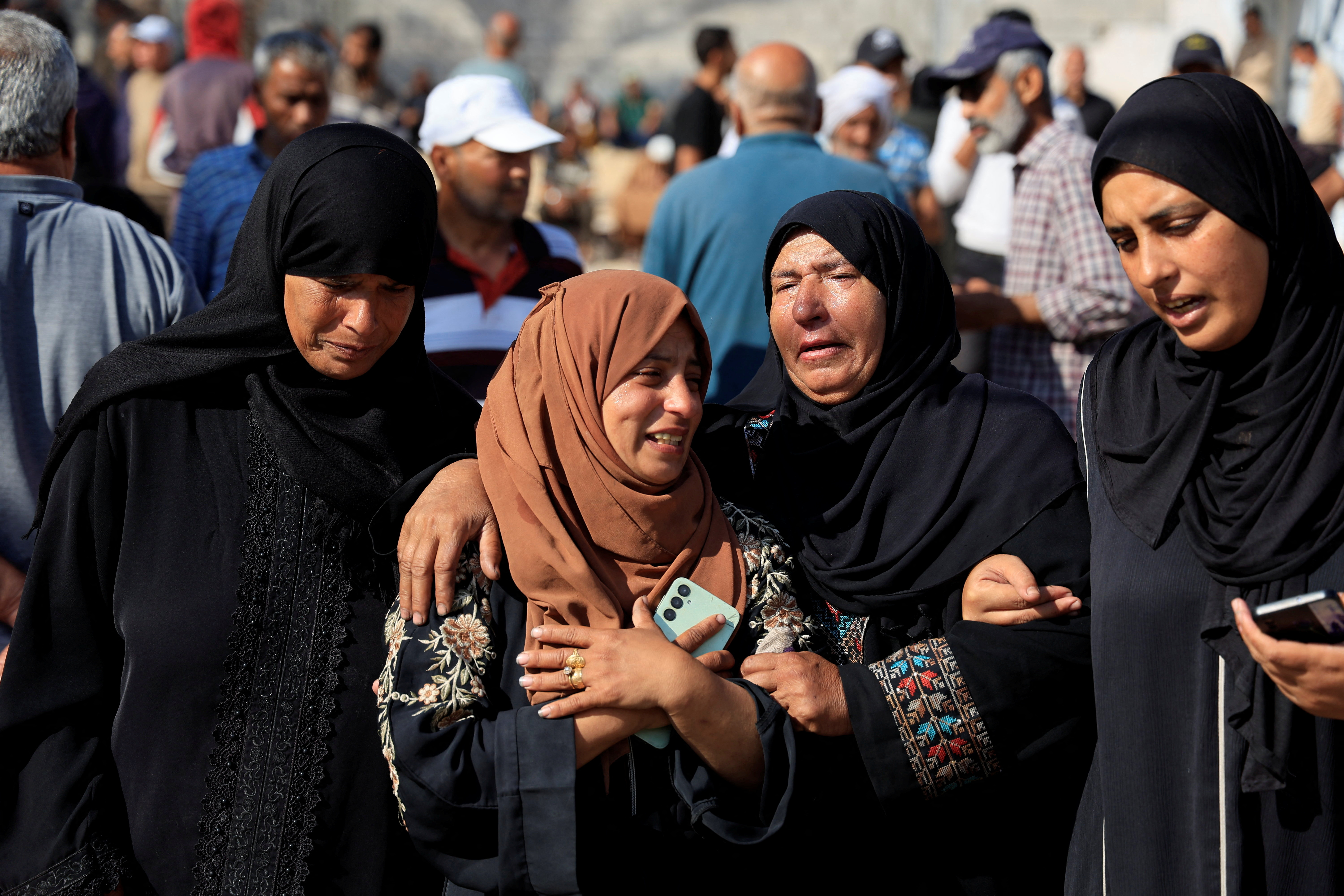 Aftermath of what the Gaza health ministry say was Israeli fire near a distribution site in Rafah