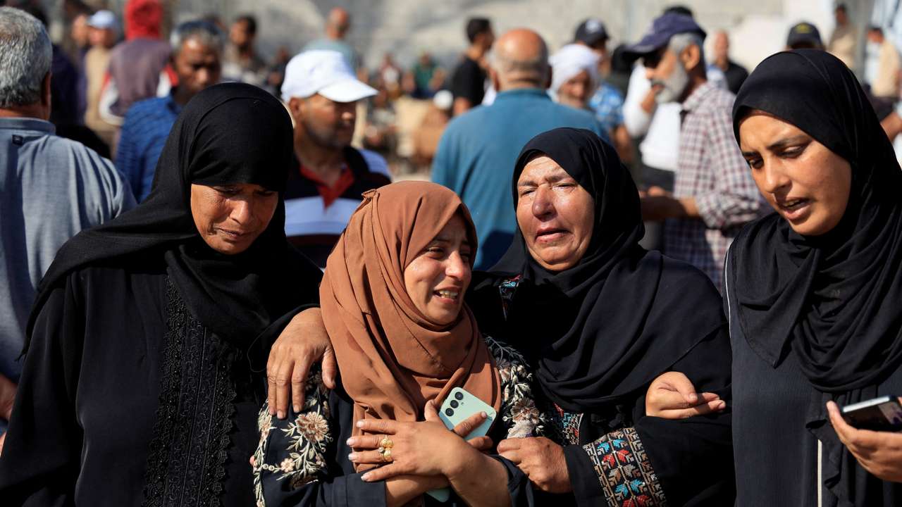 Aftermath of what the Gaza health ministry say was Israeli fire near a distribution site in Rafah