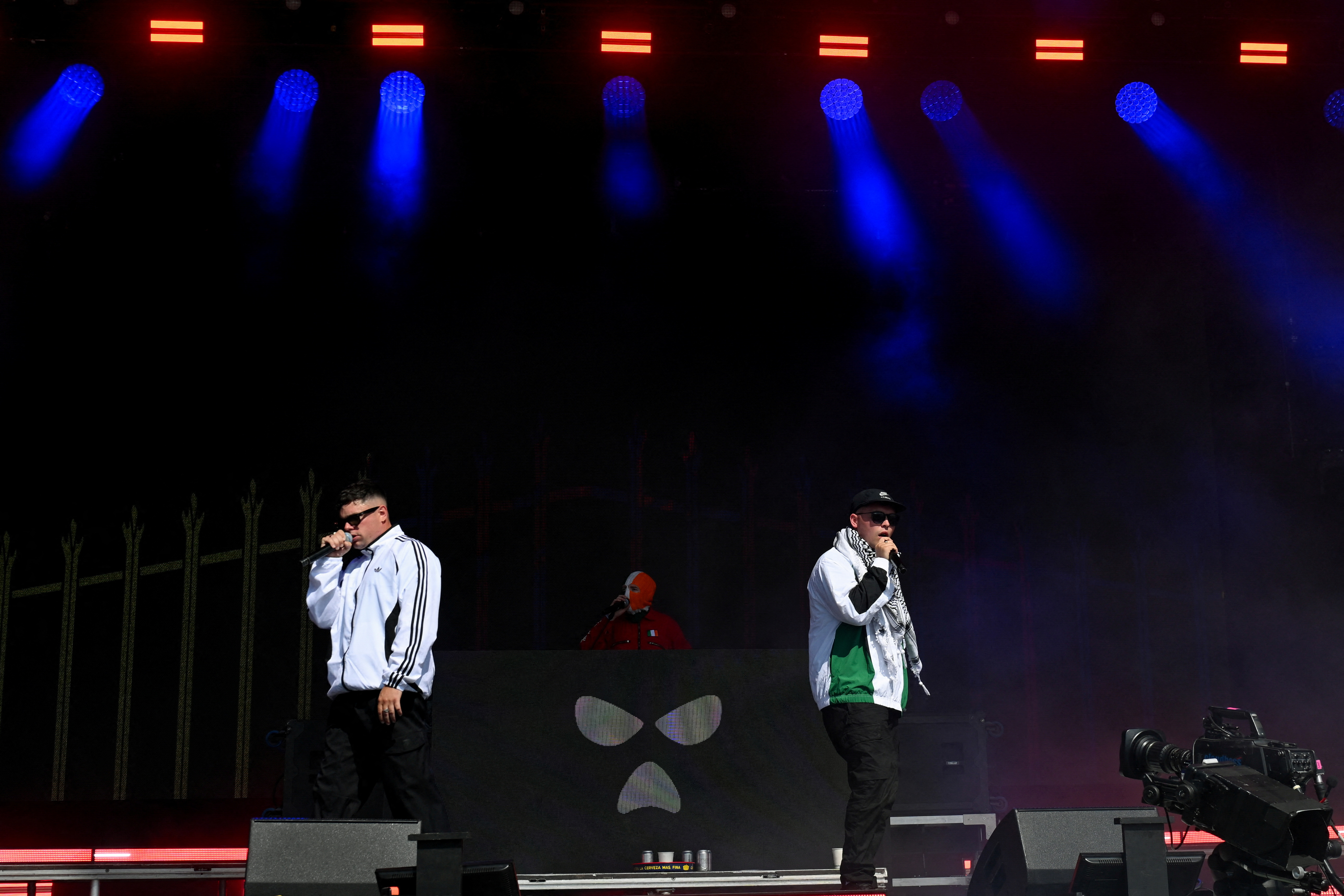 Kneecap performs at Glastonbury Festival