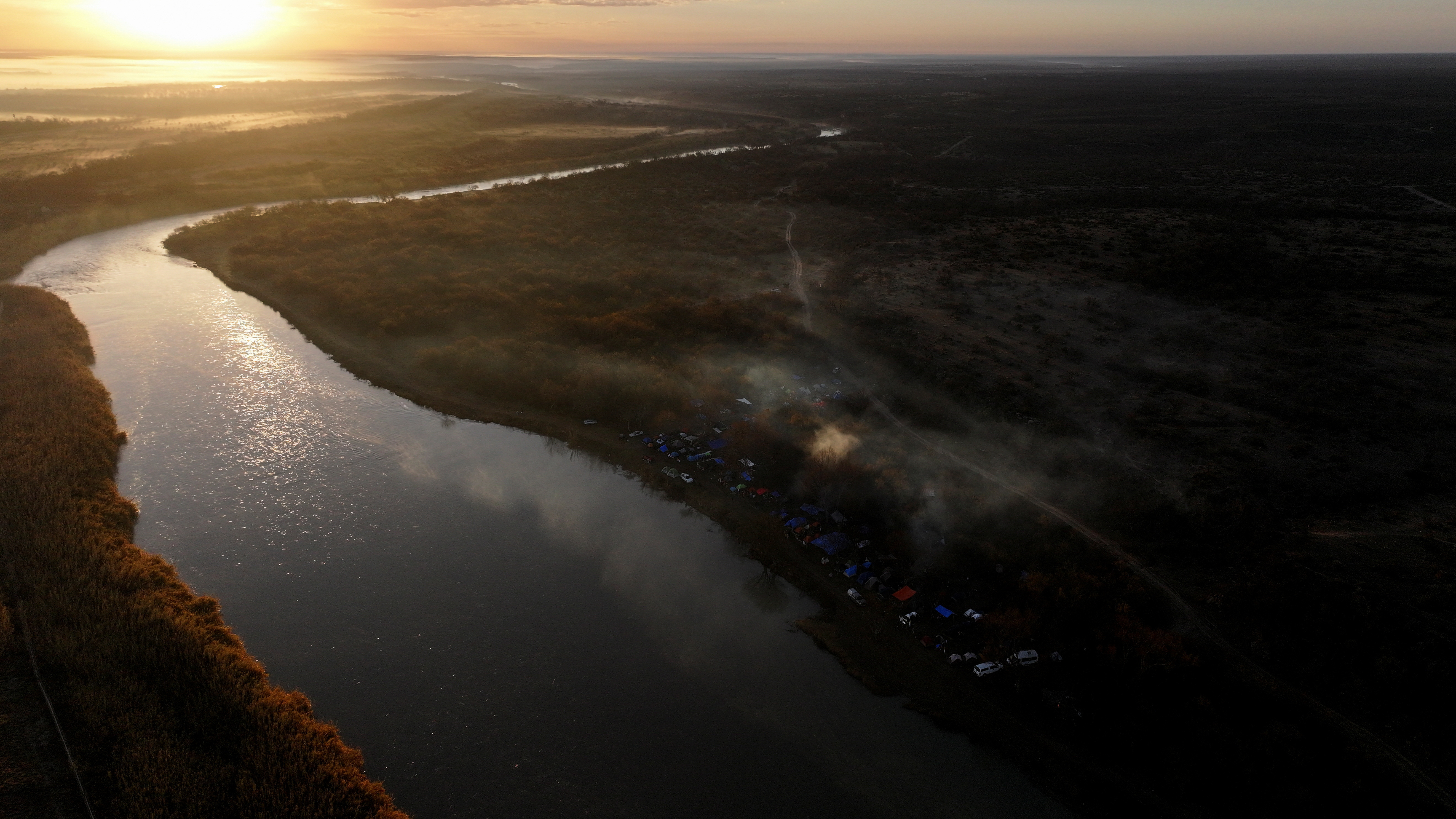 Rio Grande separates the US and Mexican border in Eagle Pass