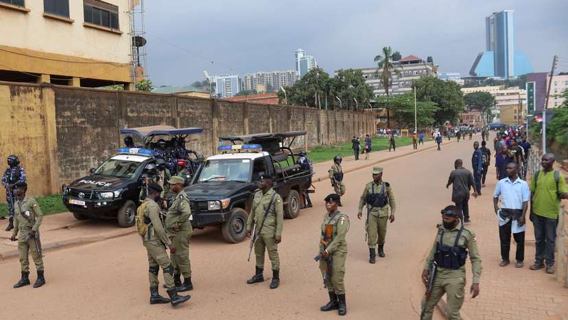 Ugandan Predidential candidate Robert Kyagulanyi of the National Unity Platform (NUP) party attends a campaign rally, in Kampala