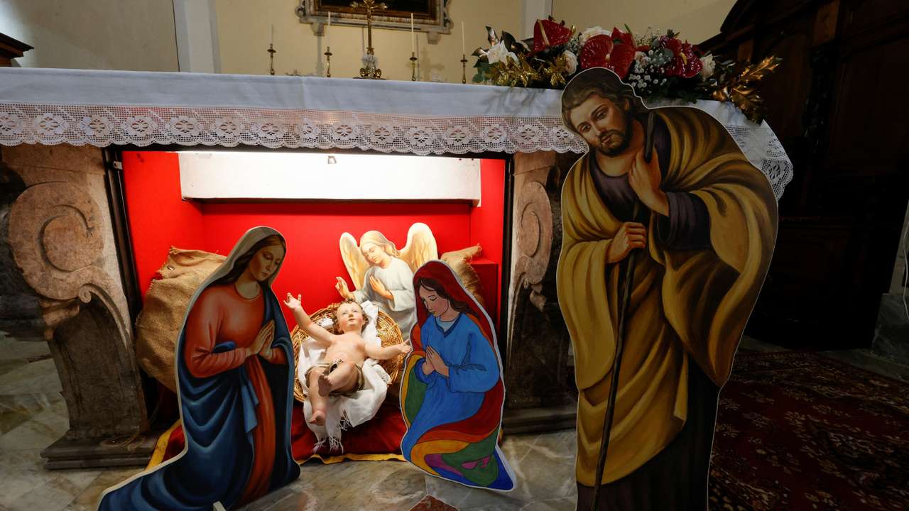 Nativity scene with two mothers of Baby Jesus goes on display in Southern Italy