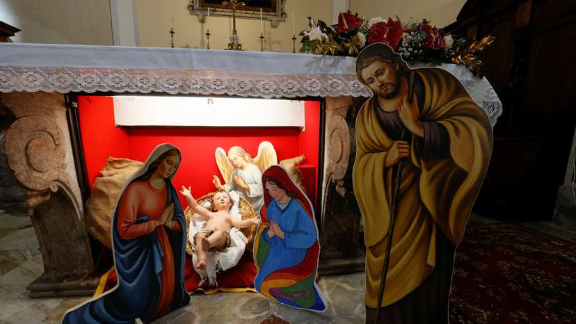 Nativity scene with two mothers of Baby Jesus goes on display in Southern Italy