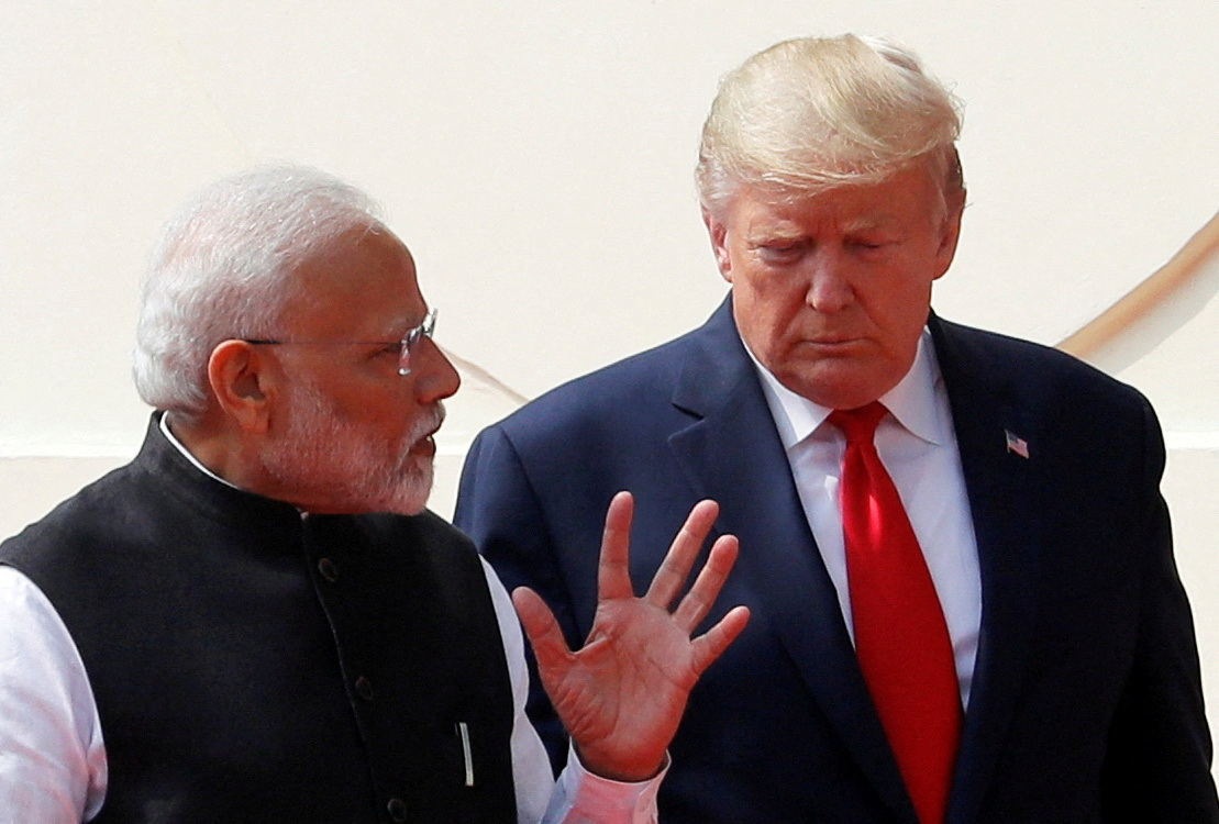 FILE PHOTO: U.S. President Donald Trump visits India