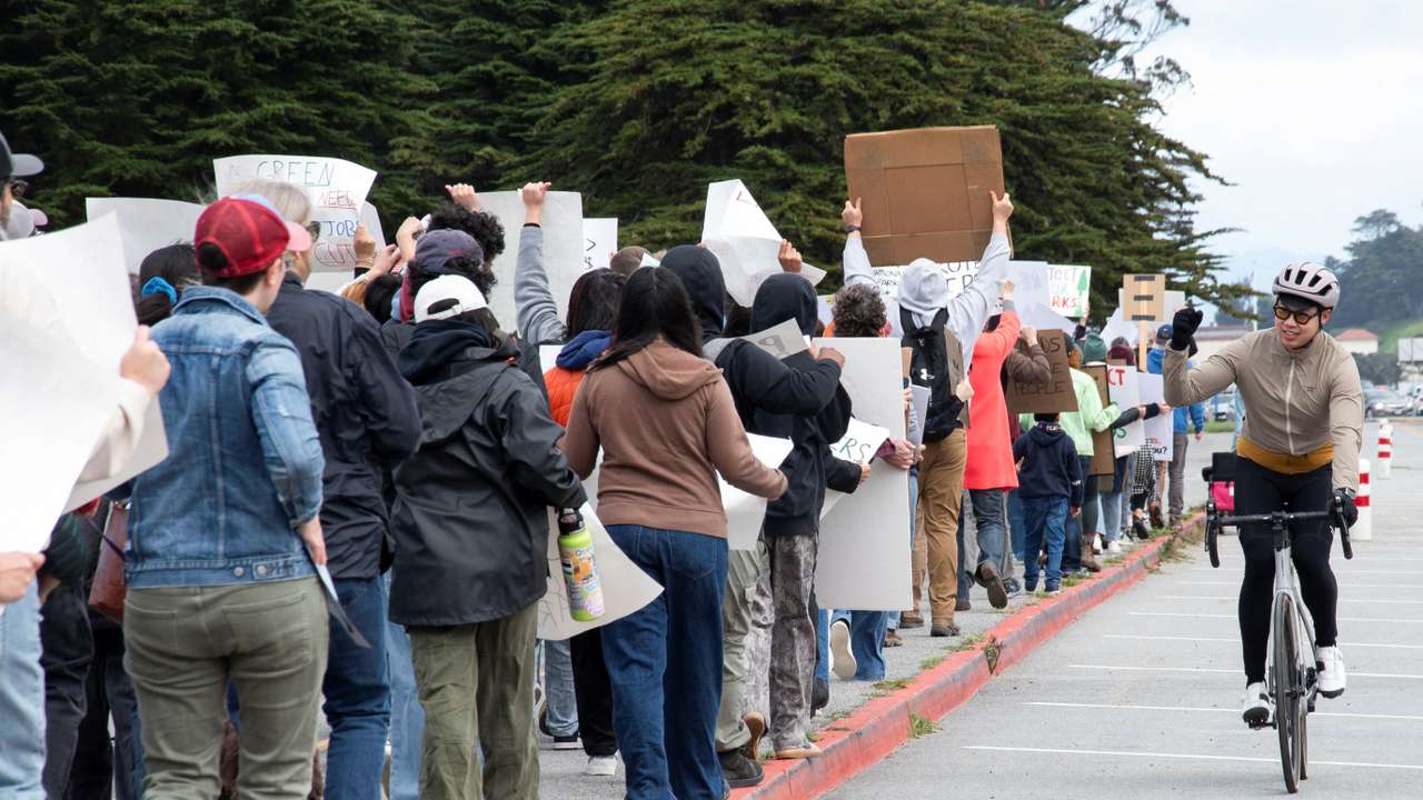 Protest against mass firings of National Park Service staff