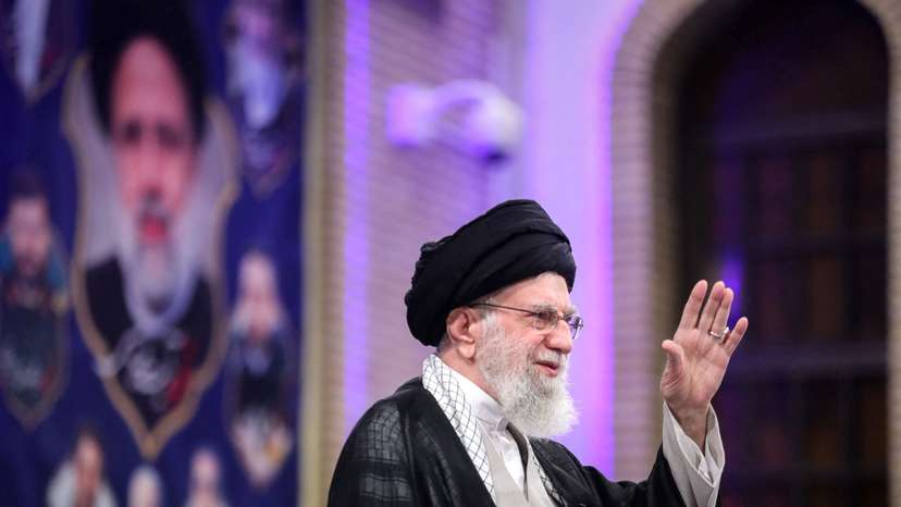 Iran's Supreme Leader Ayatollah Ali Khamenei speaks during a meeting in Tehran