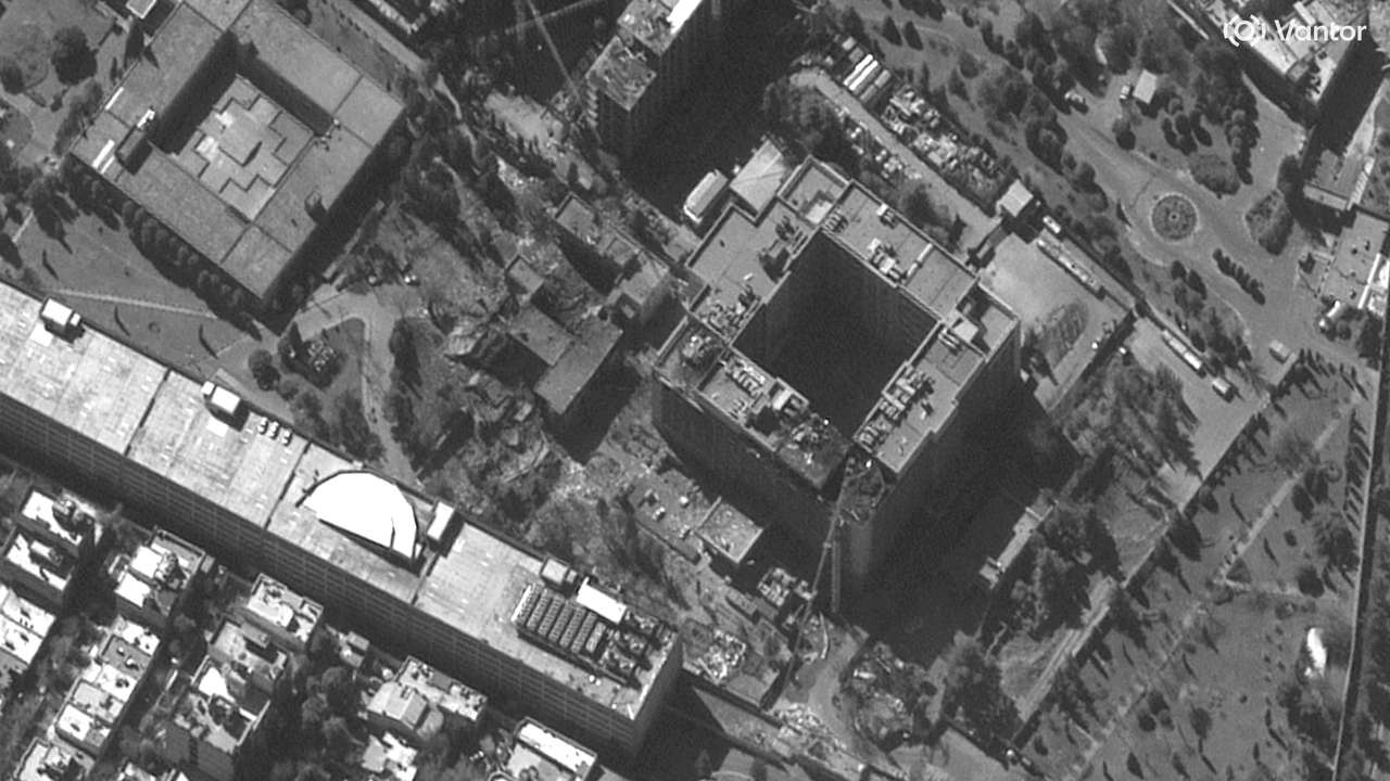 Satellite images show Tehran sites before and after damage