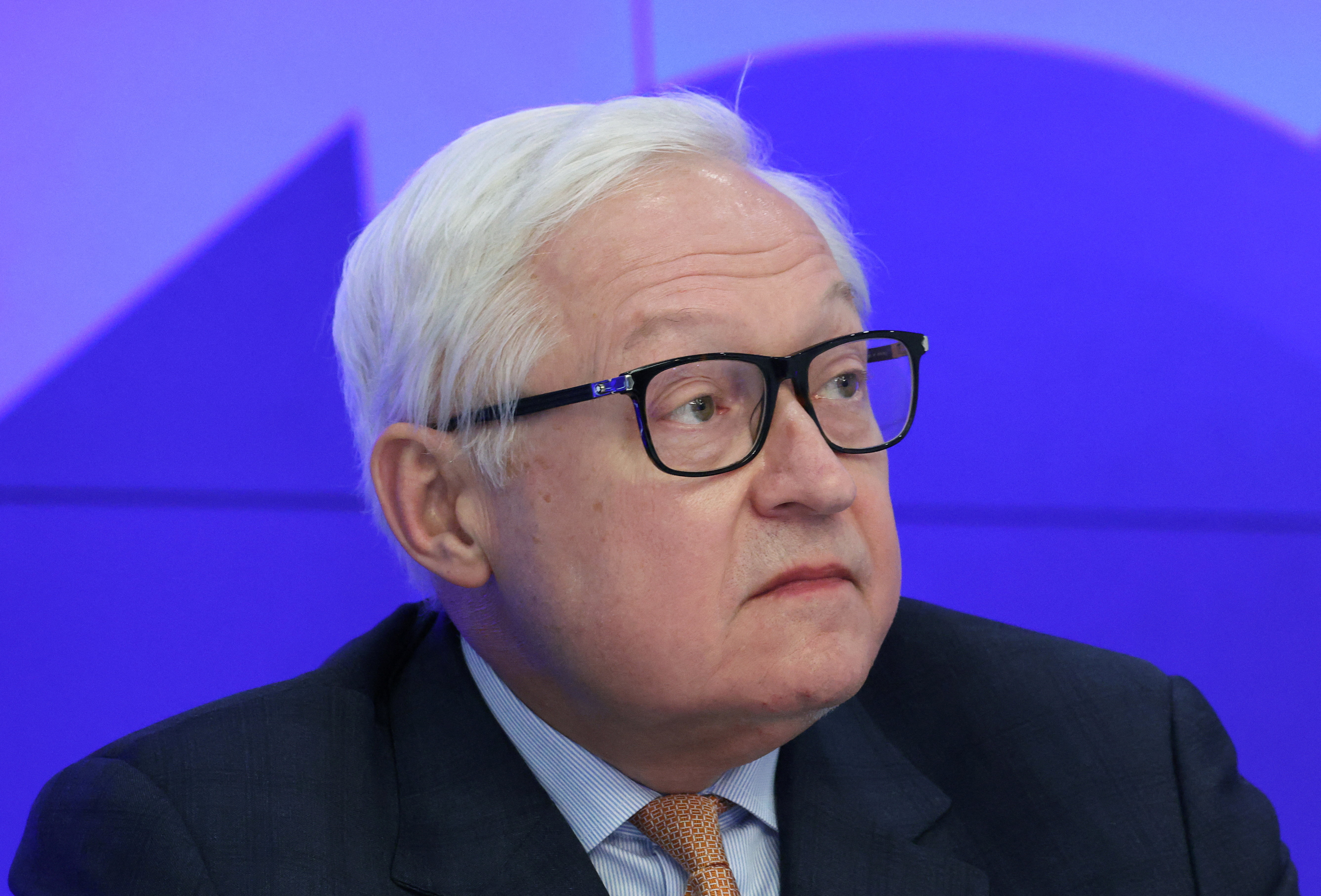 Russia's Deputy Foreign Minister Sergei Ryabkov holds a press conference in Moscow