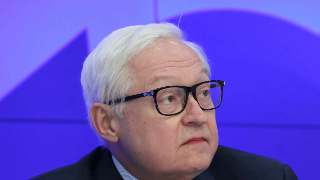 Russia's Deputy Foreign Minister Sergei Ryabkov holds a press conference in Moscow