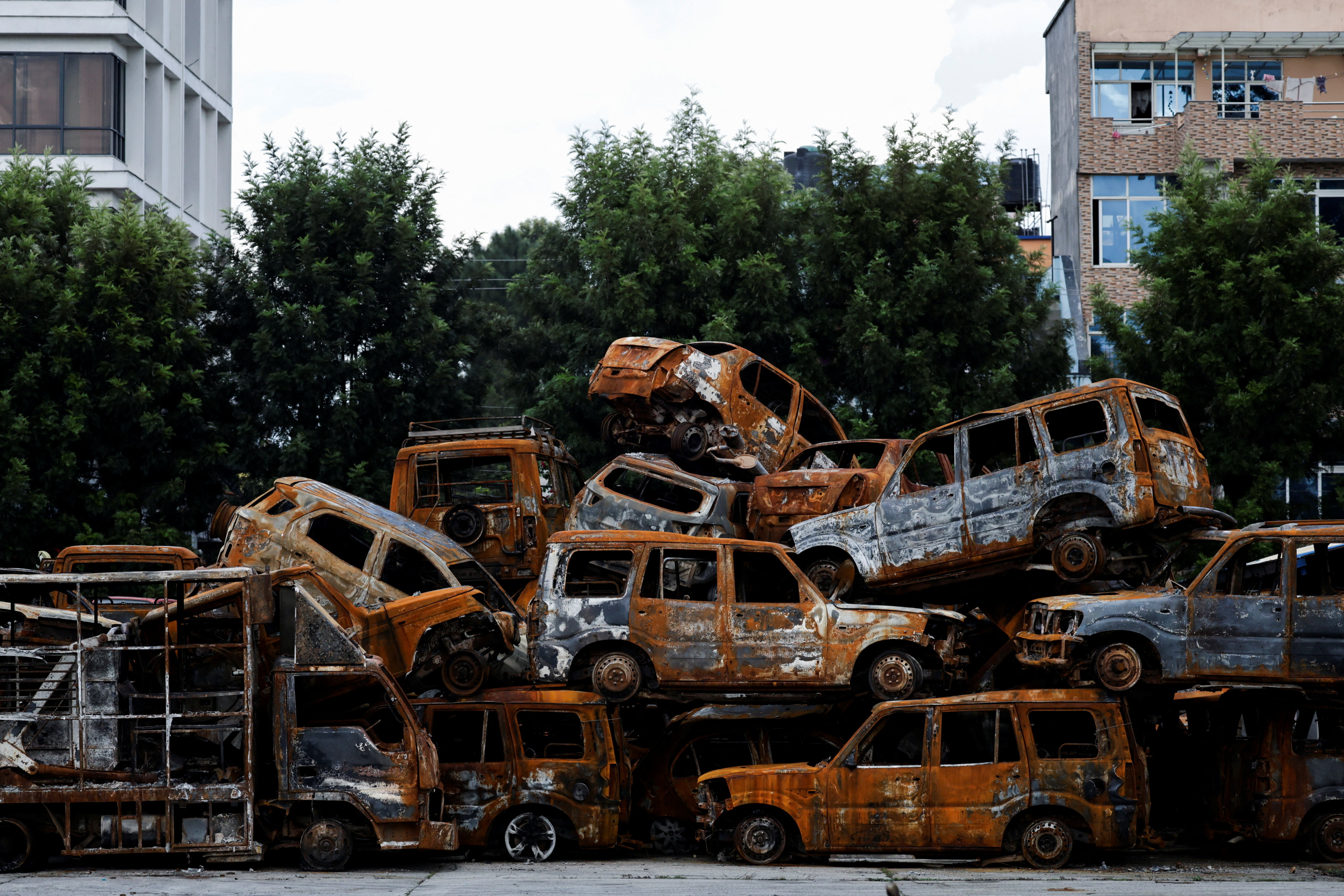 Aftermath of anti-corruption protests, in Kathmandu