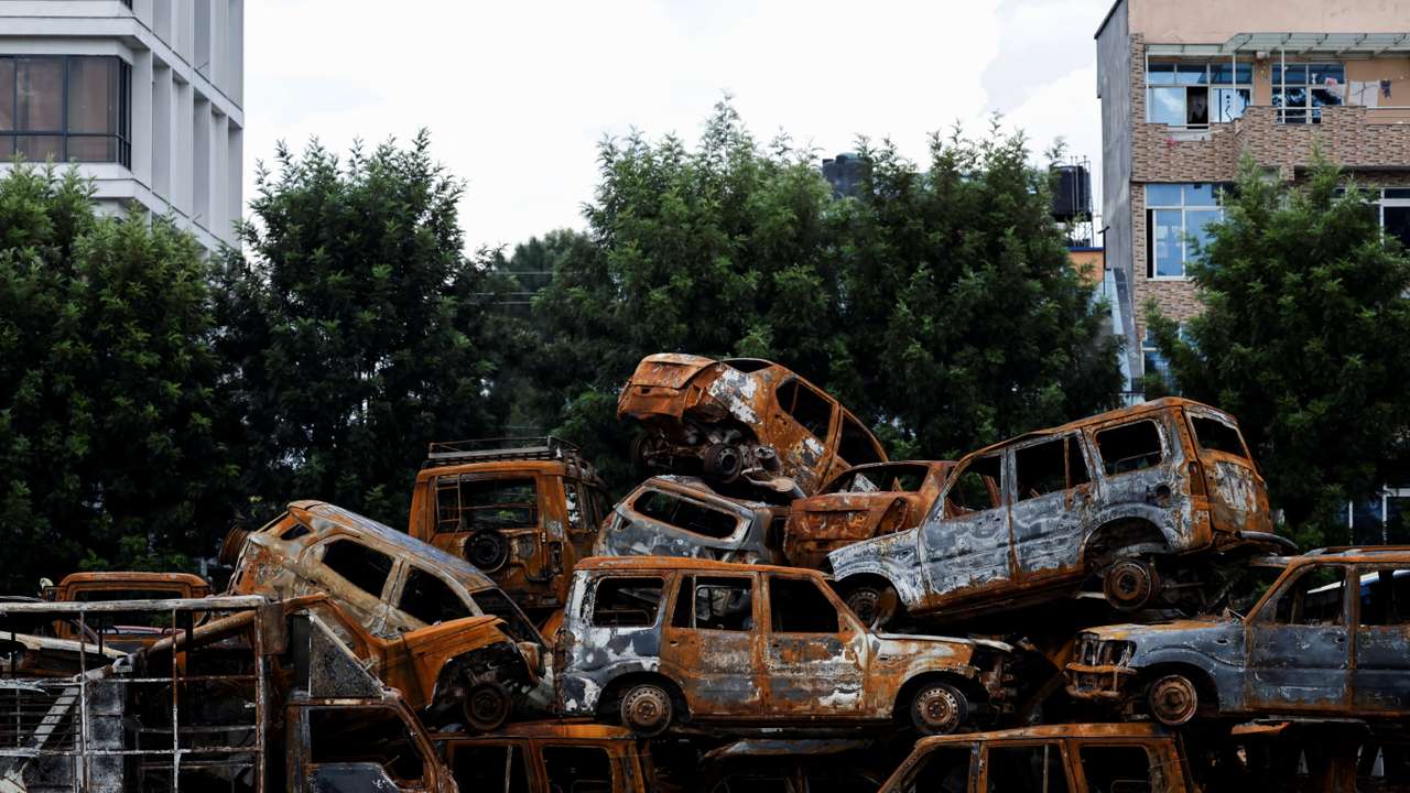 Aftermath of anti-corruption protests, in Kathmandu