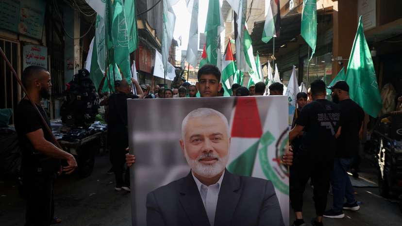 March to condemn killing of Hamas leader Haniyeh, at refugee camp in Beirut