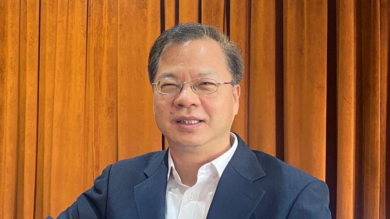 Taiwan National Development Council Minister Kung Ming-hsin poses during an interview with Reuters in Taipei