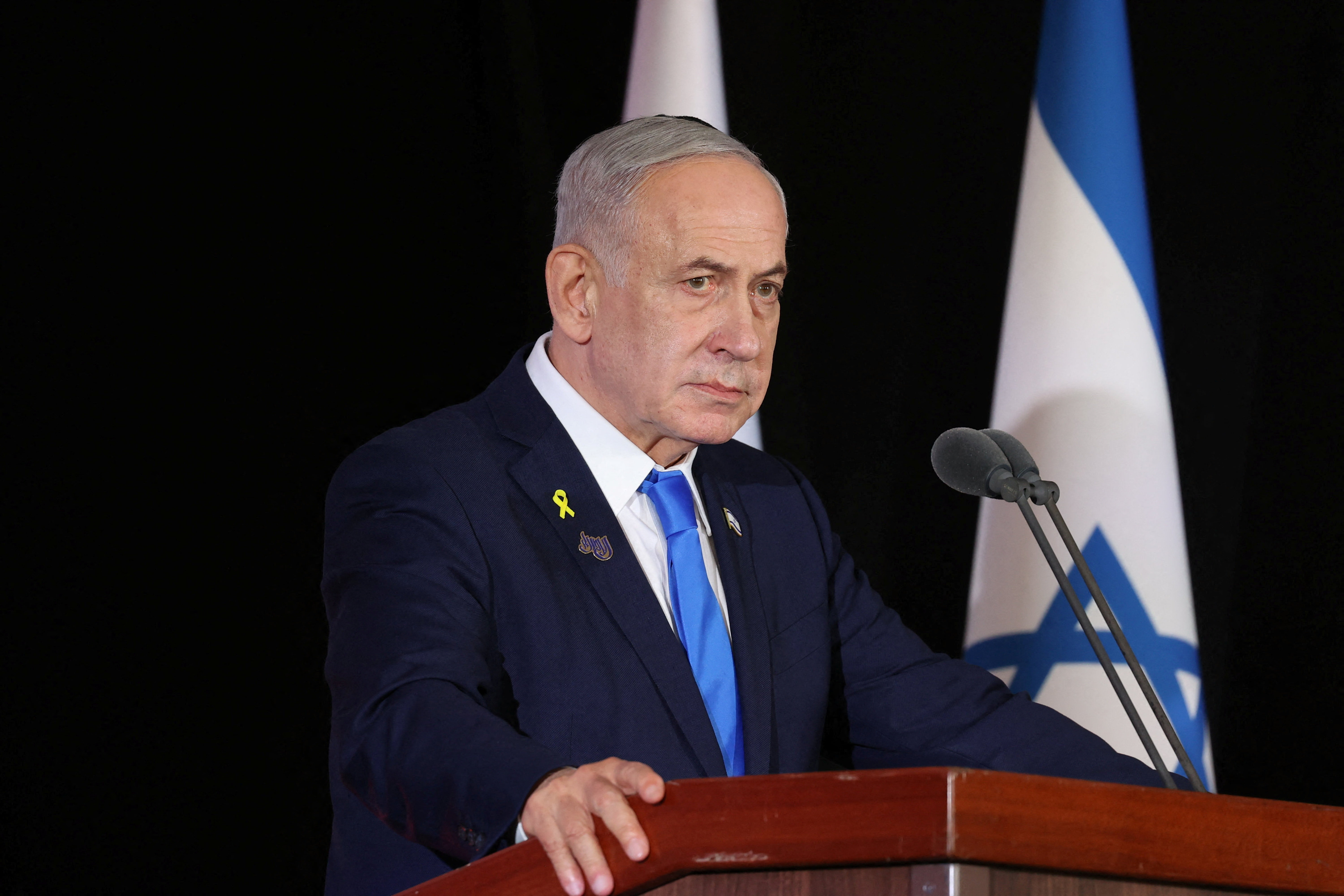 sraeli Prime Minister Benjamin Netanyahu participate in the state memorial