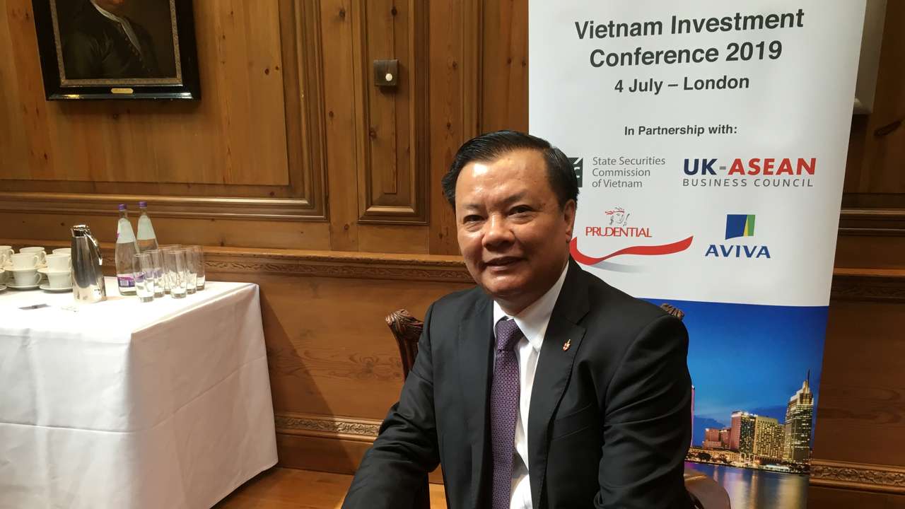Vietnam finance minister Dinh Tien Dung speaks during an interview in London